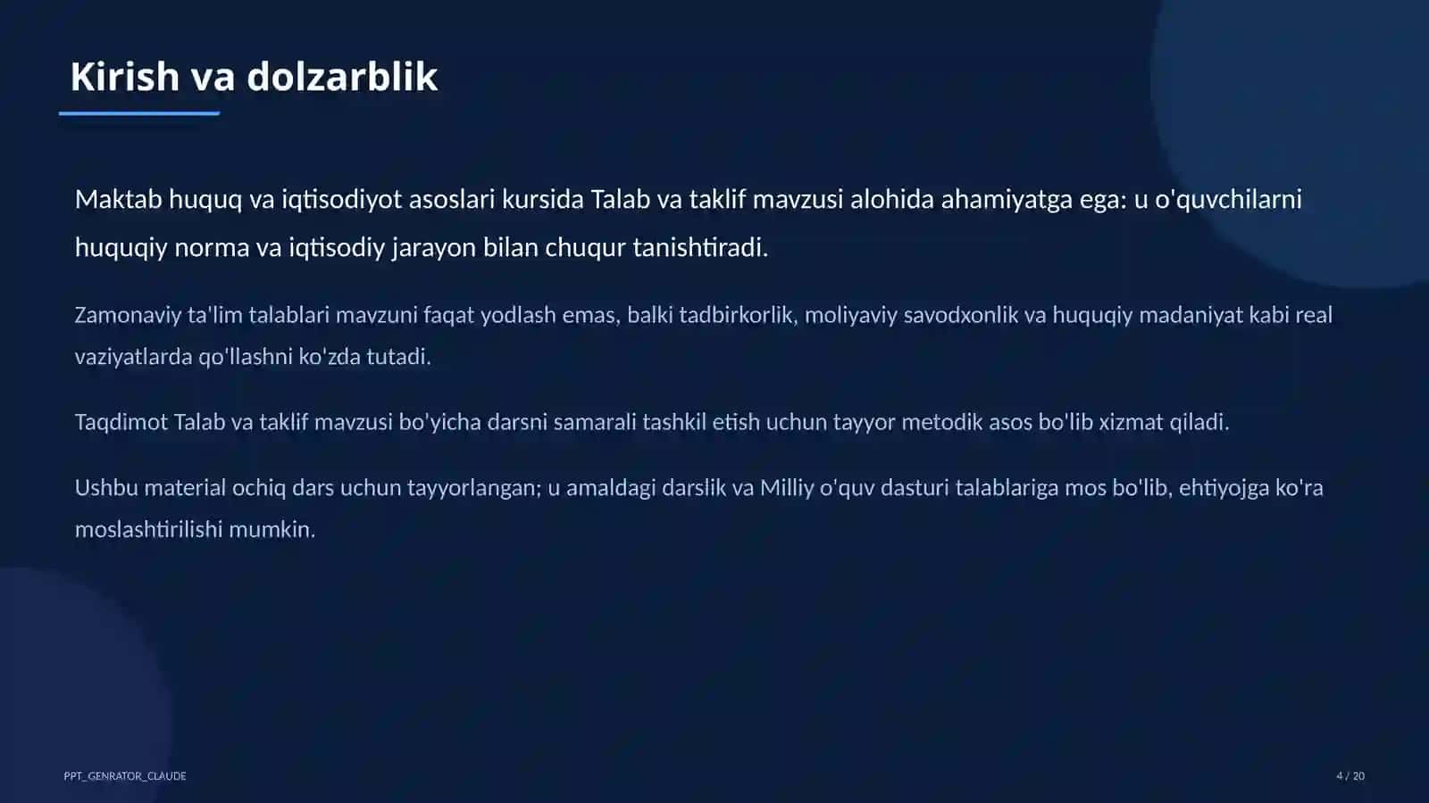 Talab va taklif (9-sinf) 4