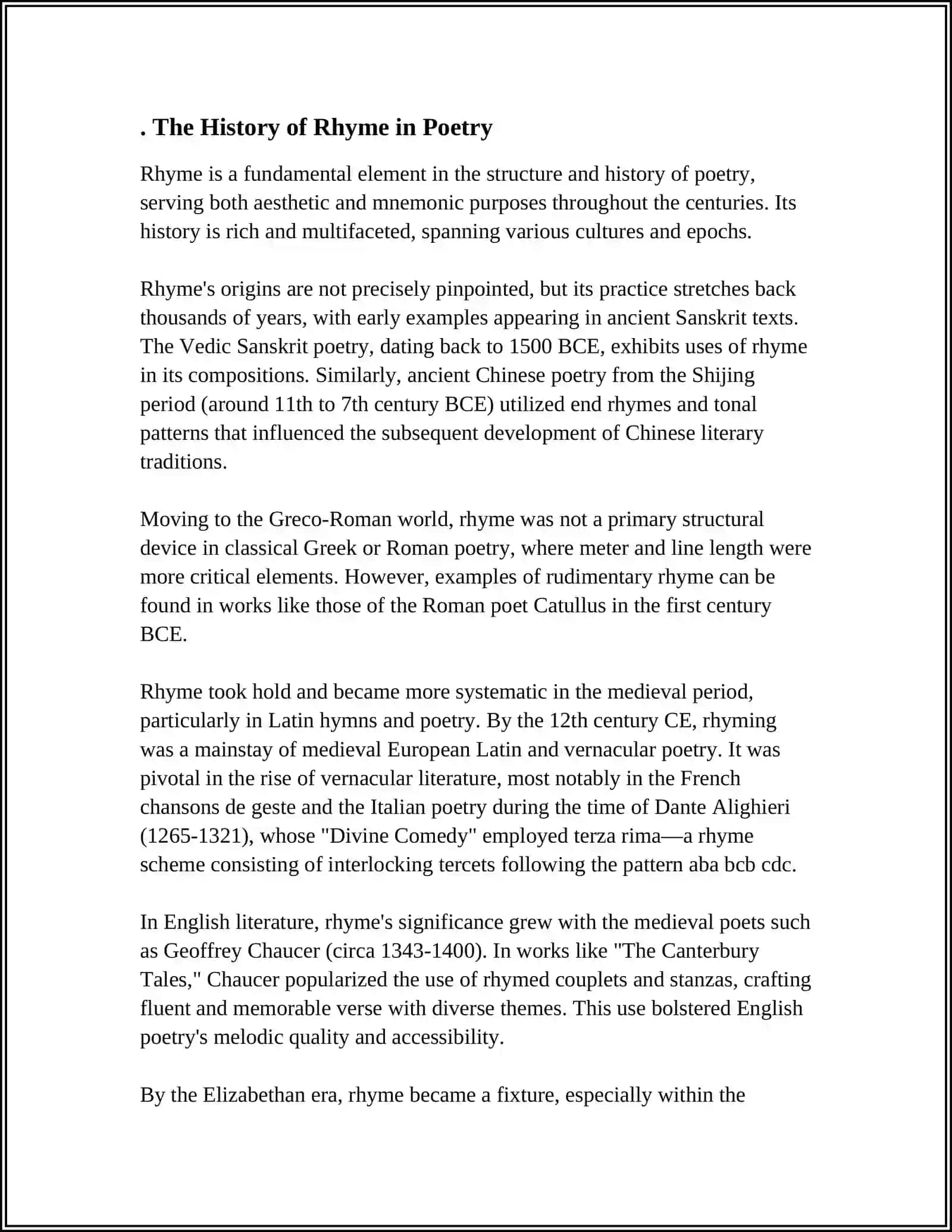 RHYME WRITING MAVZUSIDA MUSTAQIL ISH 4