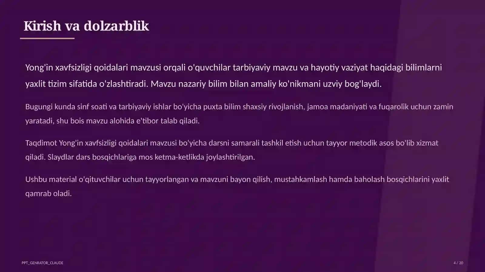 Yong'in xavfsizligi qoidalari 4