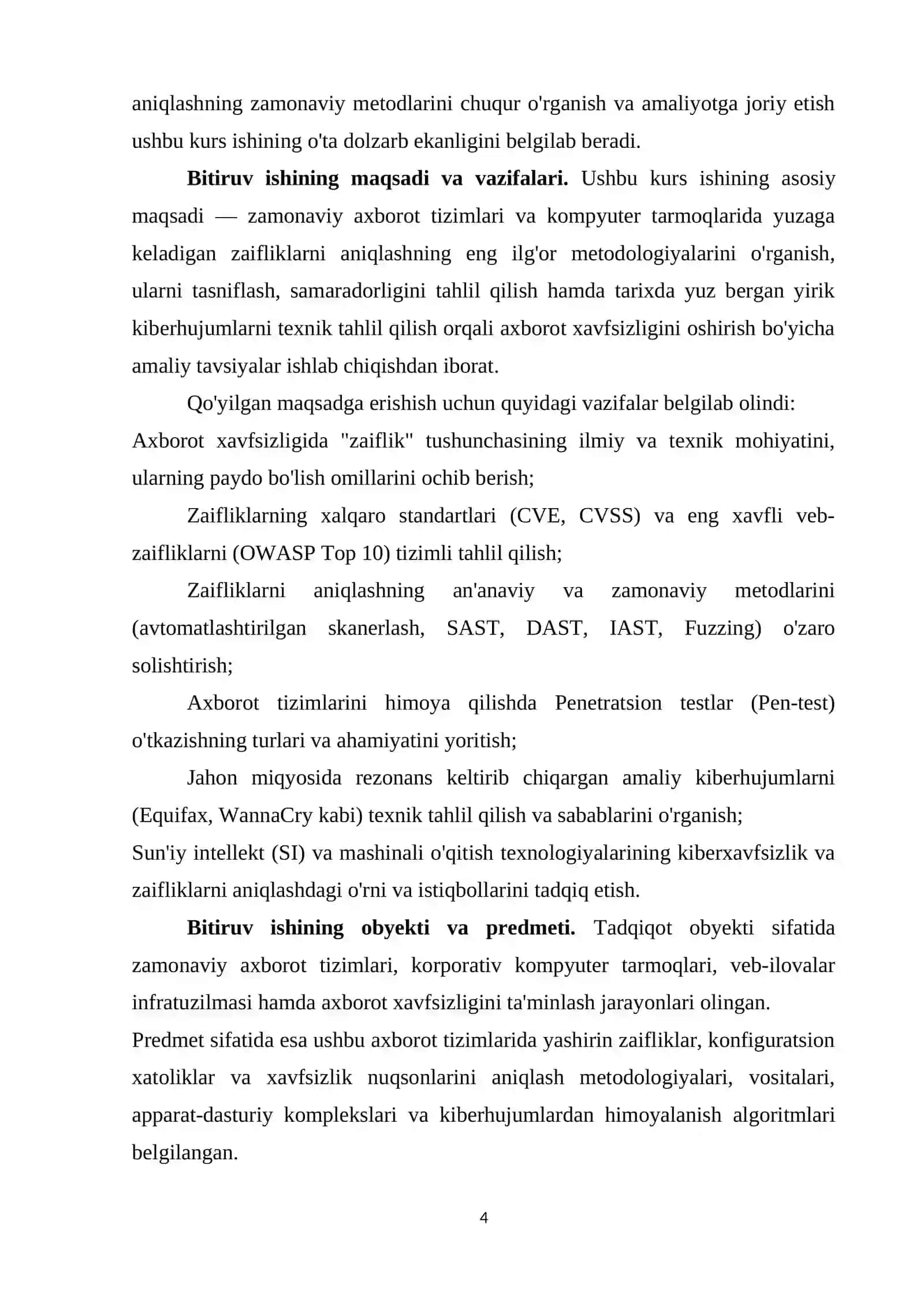 Axborot Tizimlarida Zaifliklar Tushunchasi va Ularning Tasnifi 4