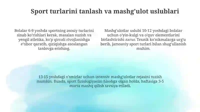 Maktabyoshidagibolalarsportinirivojlantirish 4