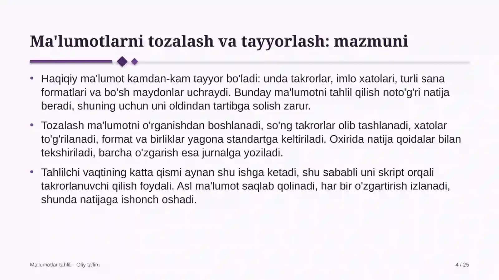 temir yo'l qurilishida ma'lumotlarni tozalash va tayyorlash 2721 4