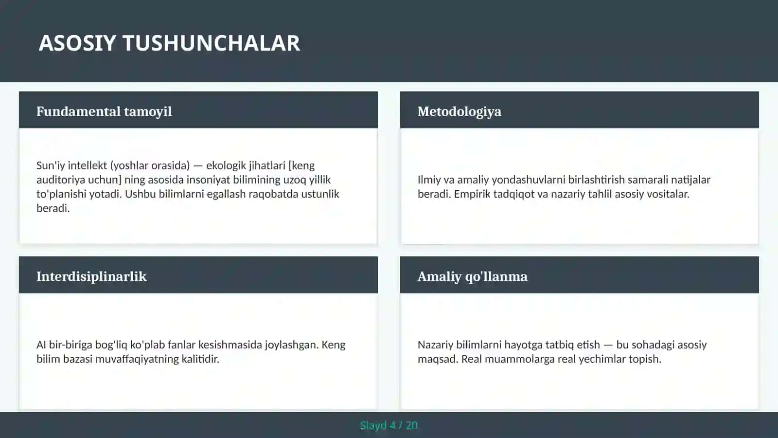Sun'iy intellekt (yoshlar orasida) — ekologik jihatlari [keng auditoriya uchun] 4