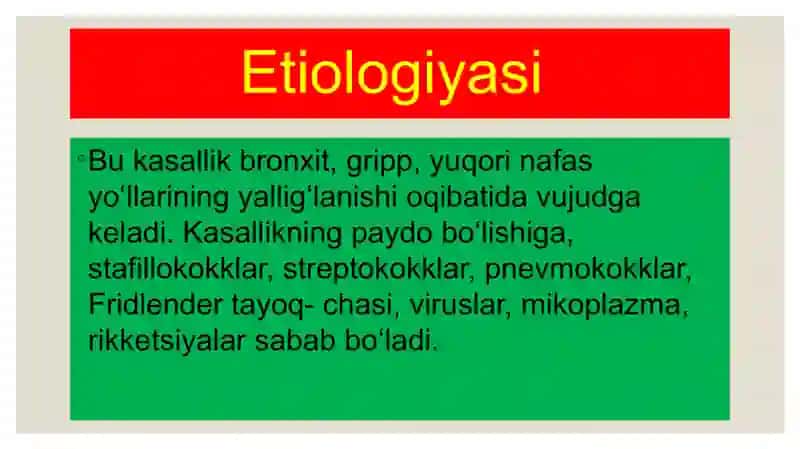 O'choqli va krupoz pnevmoniya 4