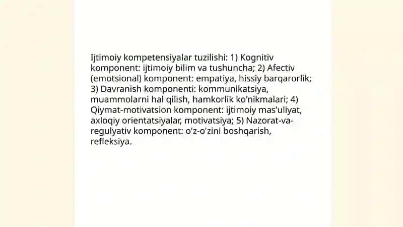 Bo'lajak tarbiyachilarning ijtimoiy kompetensiyalari 4