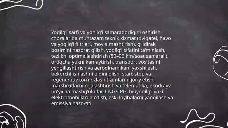 Avtomobil transporti va atrof muhit muhofazasi 4