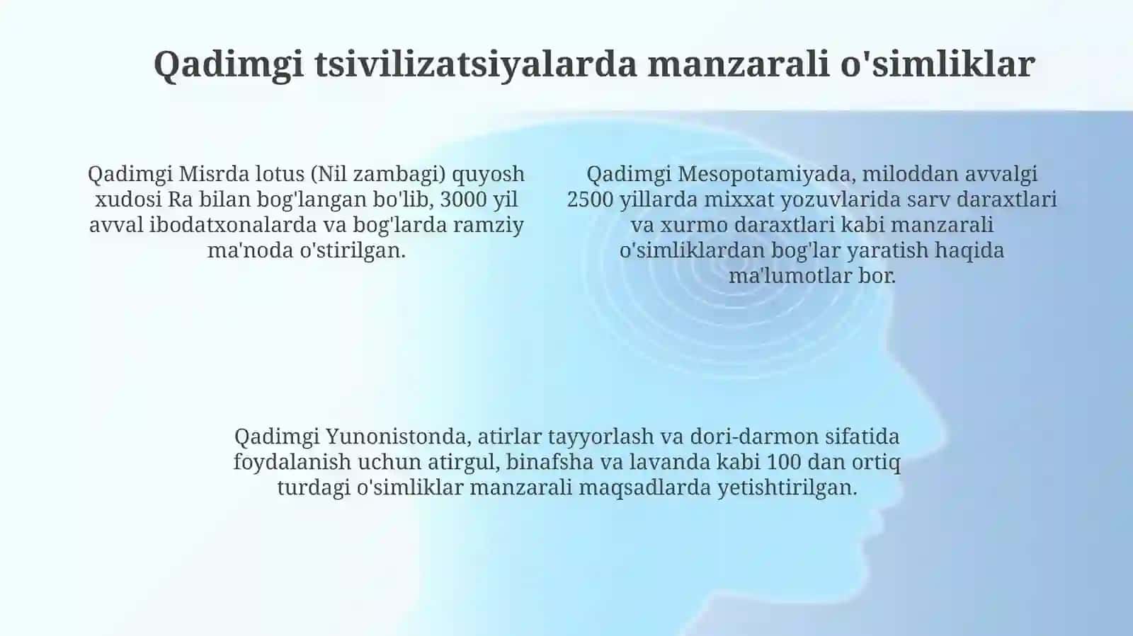 Manzarali o‘simliklar fanining rivojlanish tarixi 4