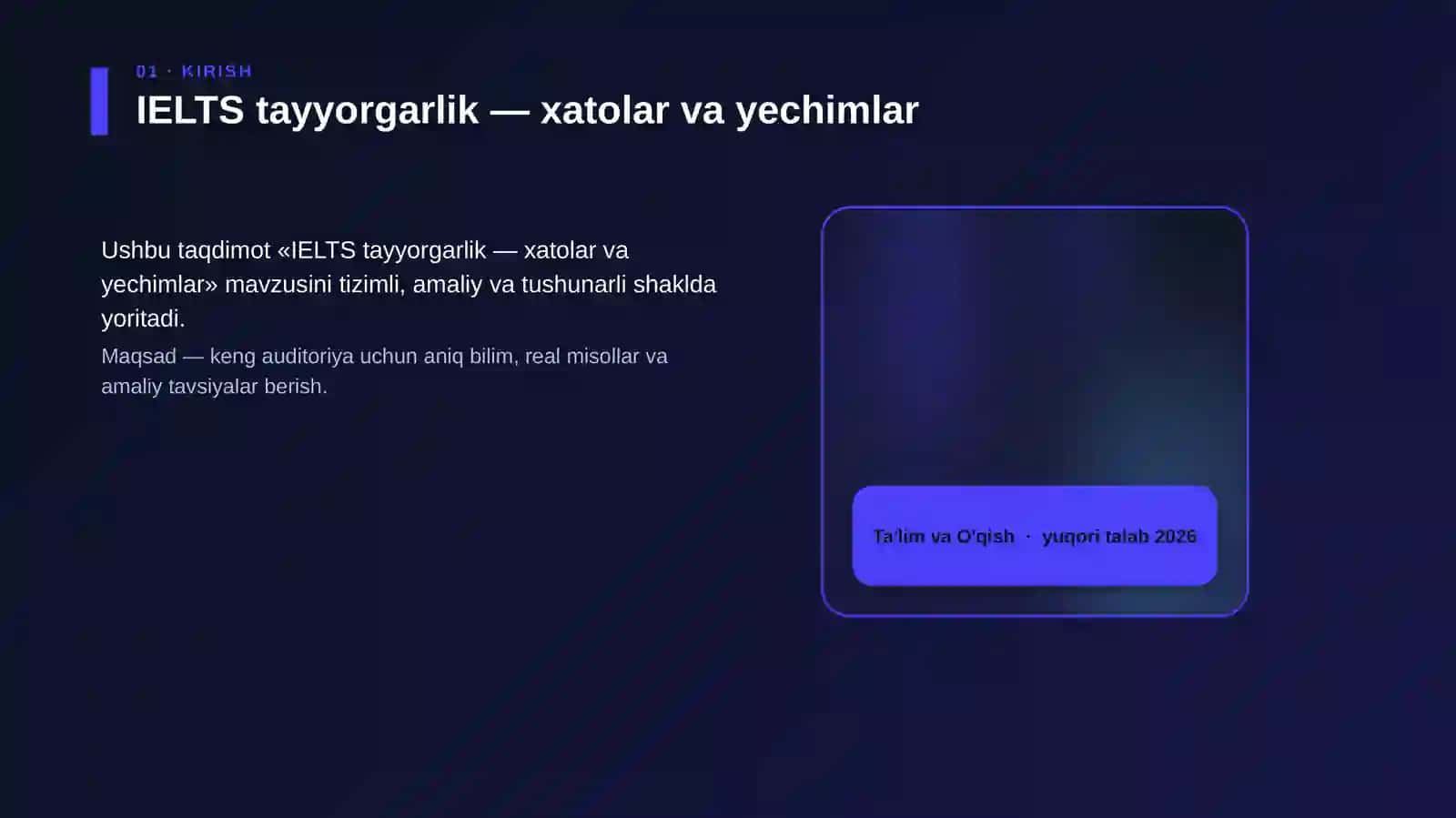 IELTS tayyorgarlik — xatolar va yechimlar 4