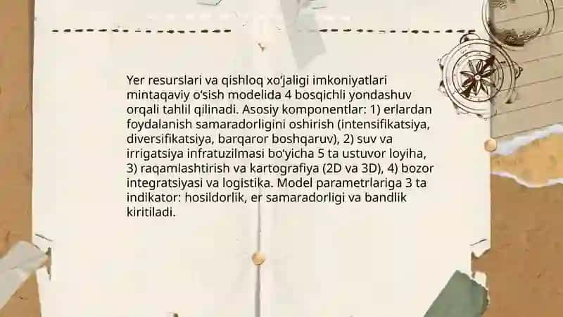 Mintaqalar tabiiy-resurs salohiyati va ularning hududiy taraqiyotda tutgan orni 4