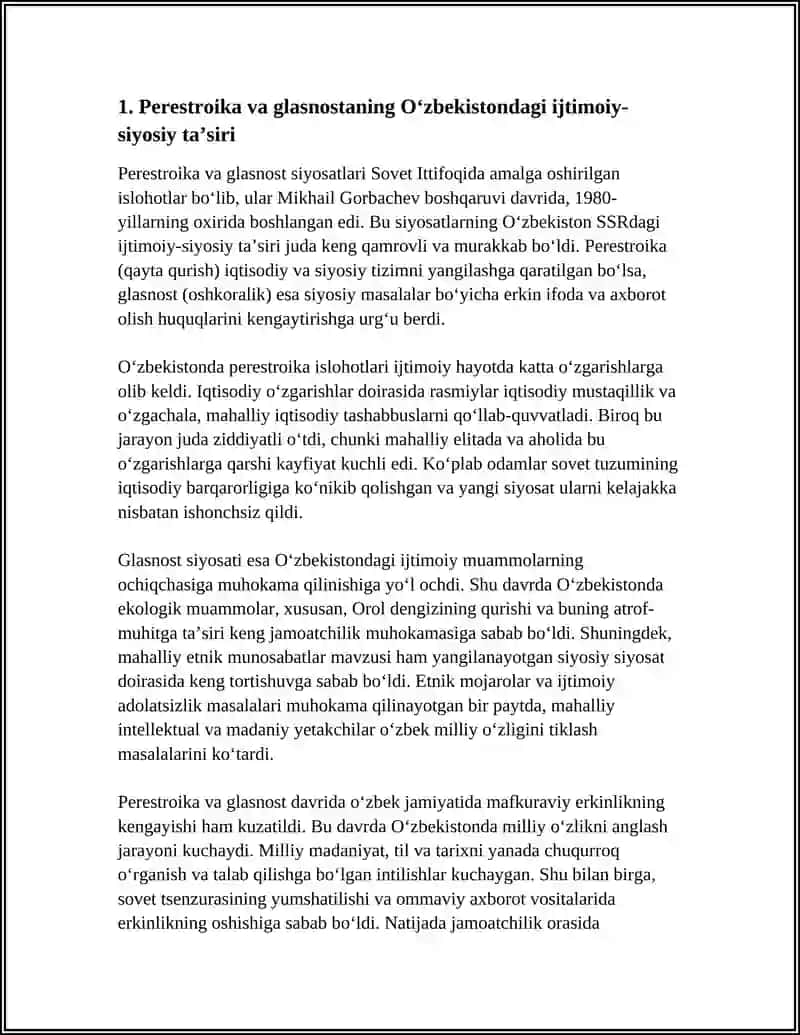 MUSTAQILIKKA ERISHISH ARAFASIDA OZBEKISTONDAGI IJTIMOIY - SIYOSIY JAROYONLAR 4