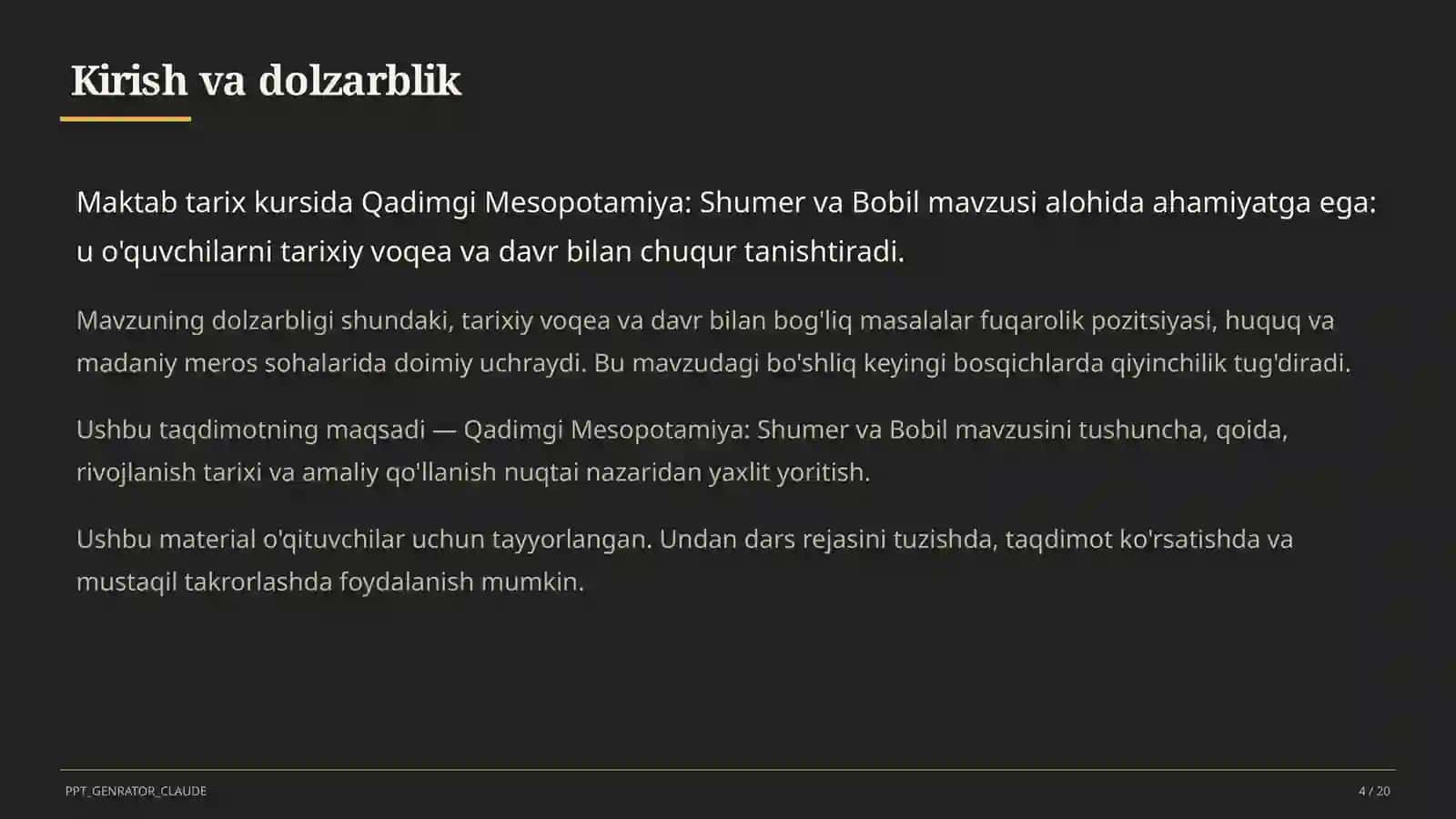 Qadimgi Mesopotamiya: Shumer va Bobil (6-sinf) 4