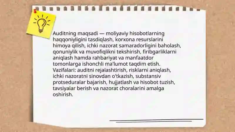 Moliyaviy Auditning Asosiy Xususiyatlari 4