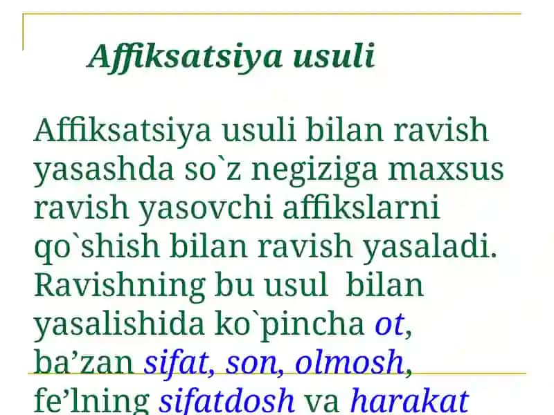 Ravishlarning yasalishi, tuzulish jihatidan turlari 4