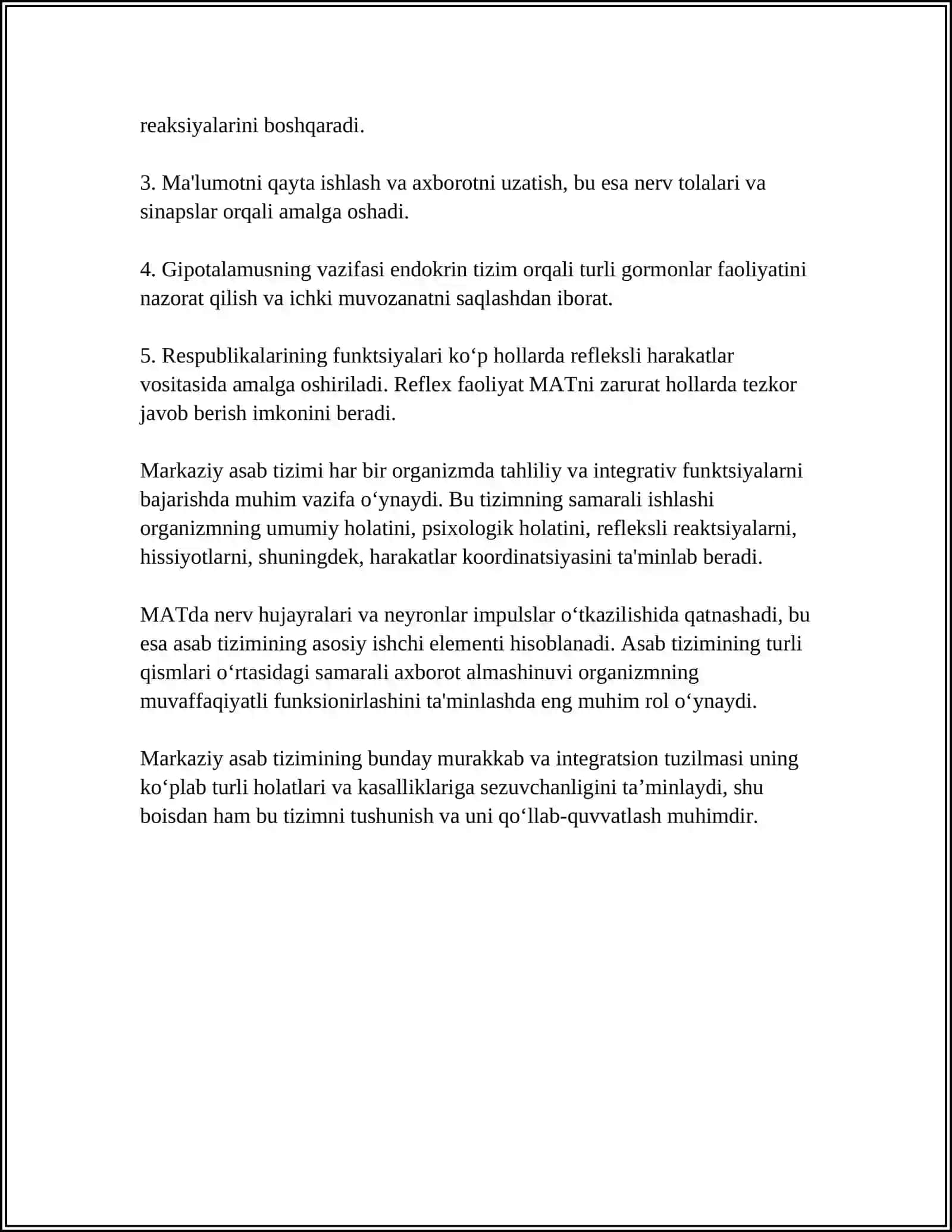 MARKAZIY ASAB TIZIMINING UMUMIY FIZIOLOGIYASI 4