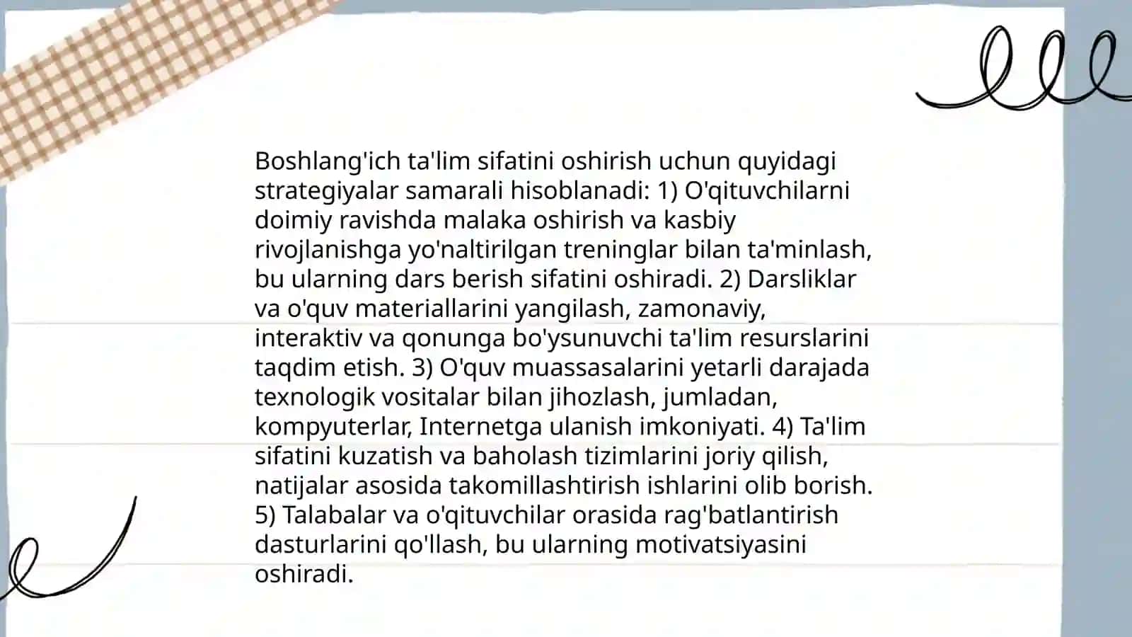 O'zbekistonda ta'lim tizimini isloh qilish bo'yicha qarorlar 4