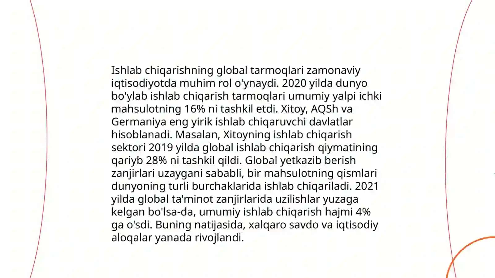 Xalqaro ishlab chiqarishning ixtisoslashuvi va kooperatsiyalashuvi 4