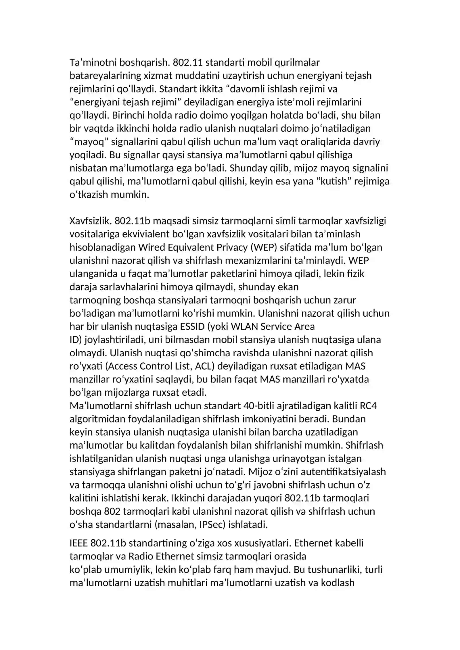 Tarmoq Xavfsizligi fanidan 4