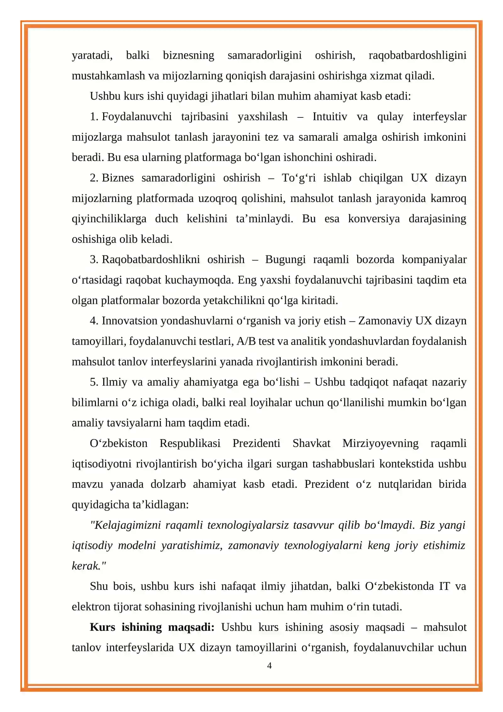 “Mahsulot tanlov interfeysining UX dizayni” 4