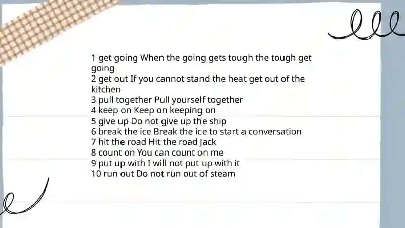 Verb phrases.Sayings and quatotions 4