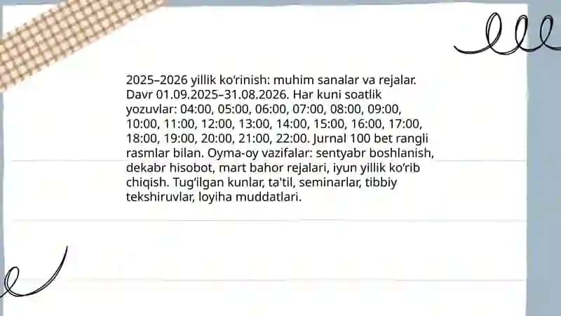 Kumushoy Babaxanovaning kundalik reja jurnali 2025-2026 4