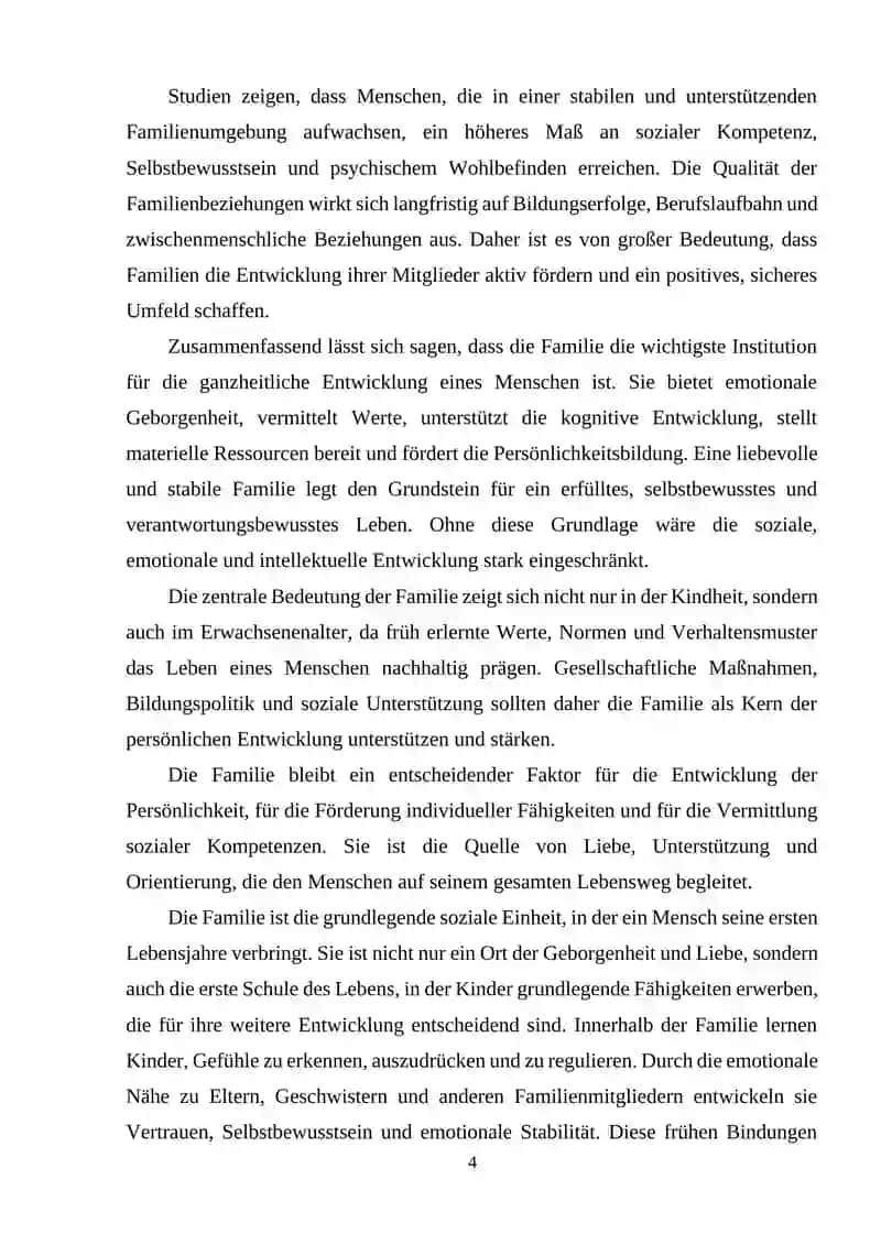 DIE ROLLE DER FAMILIE FÜR DIE ENTWICKLUNG DER PERSON 4