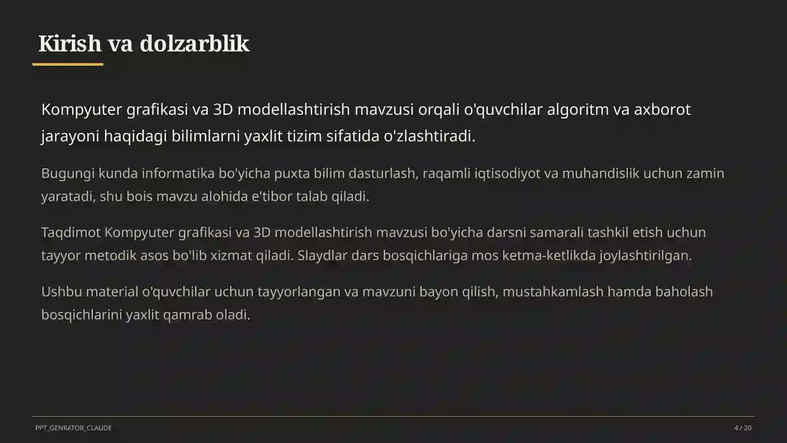 Kompyuter grafikasi va 3D modellashtirish (10-sinf) 4