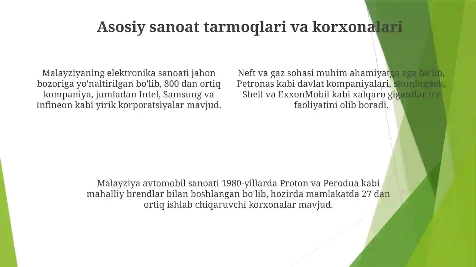 Malayziyadavlatning asosiy sanoat markazi 4
