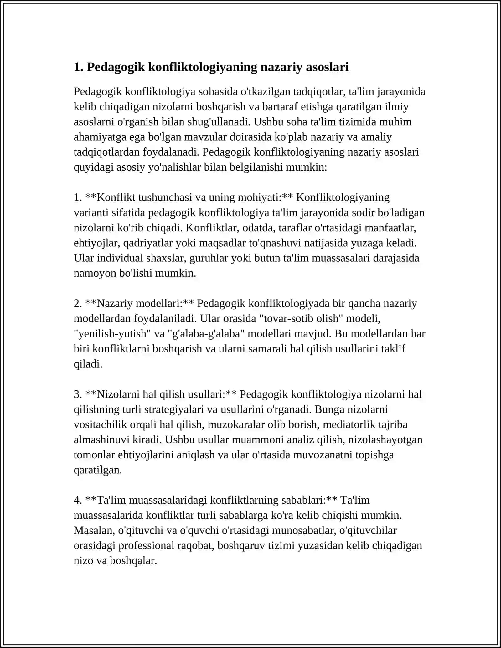 PEDAGOGIK KONFLIKTALOGIYA 4