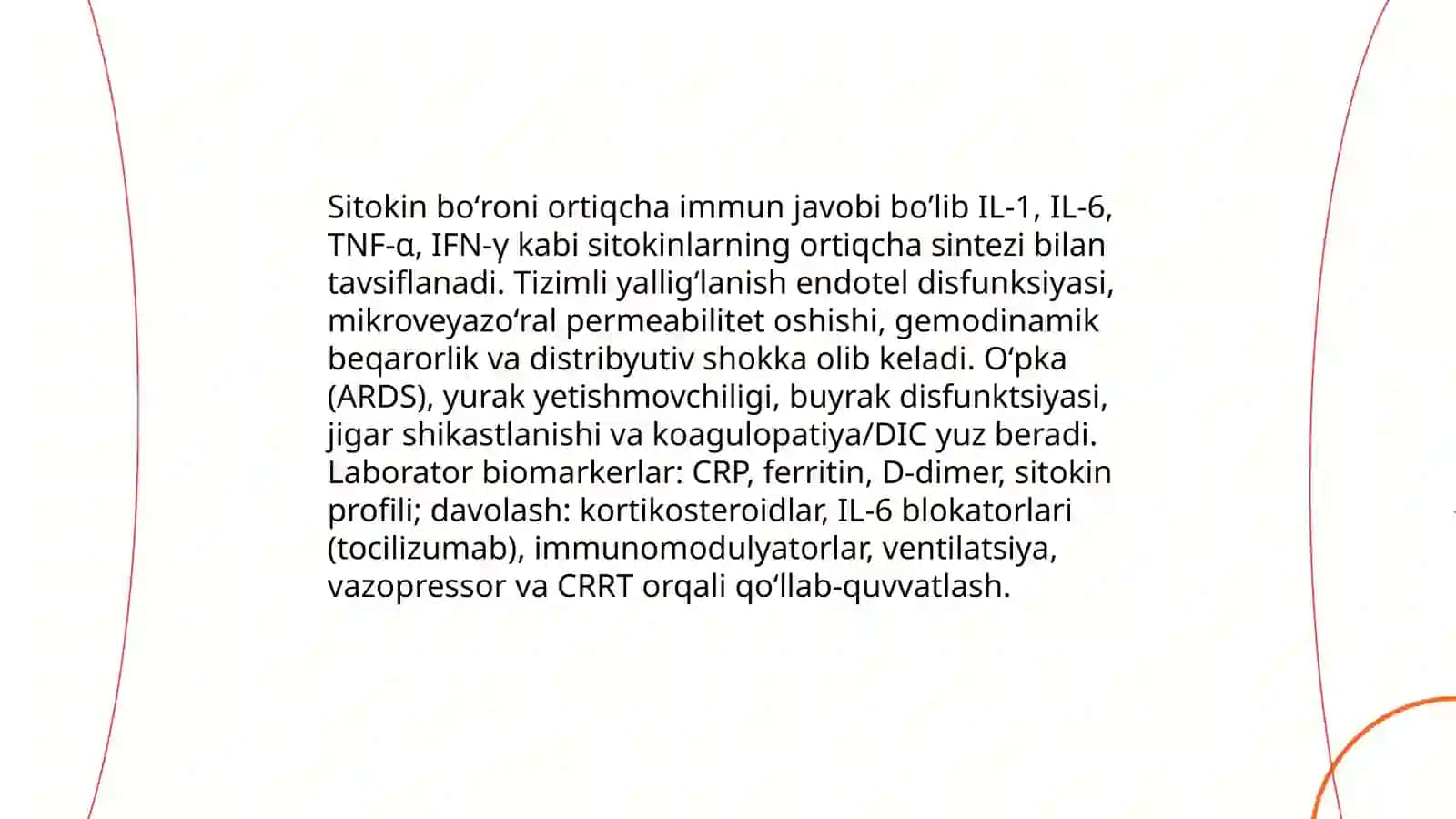 Yalliğlanishni tizmli tasirlari.Hujayradan tashqari metrics va hujayra-matriks õzaro ta'siri.Tõqima regeneratsiyasi mexanizmi 4
