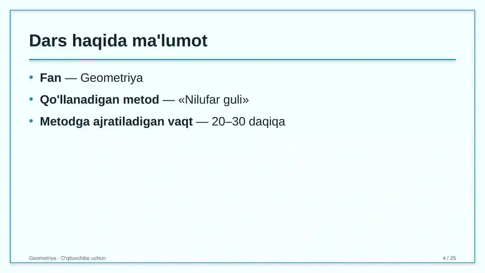 geometriya darslarida nilufar guli metodidan foydalanish 7478 4
