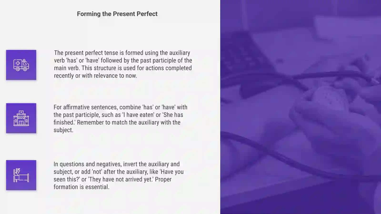 Present perfect tense 4