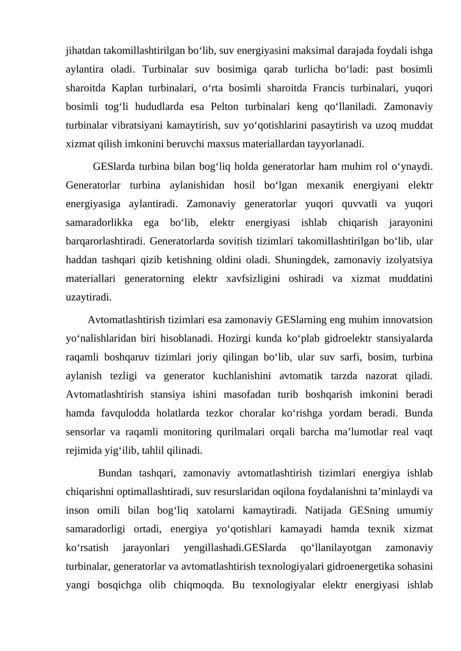 Gidroenergetikada zamonaviy texnologiyalar va innovatsiyalar 4