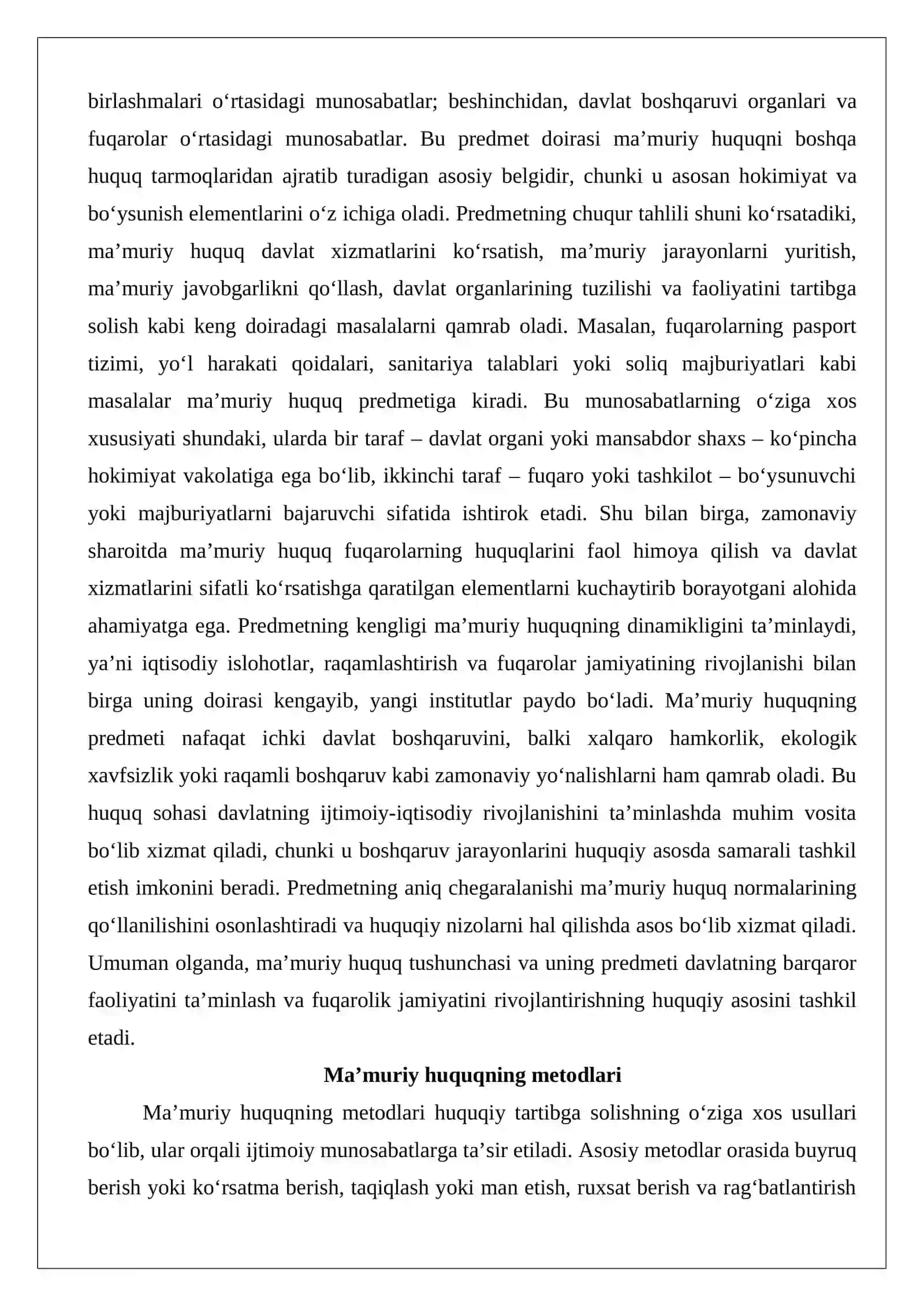 Ma’muriy huquq – mustaqil huquq sohasi 4