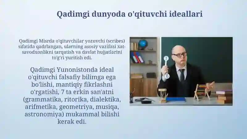 Pedagogik fikr tarixi va maktab amaliyotida ôqituvchimahoratmasalalari 4