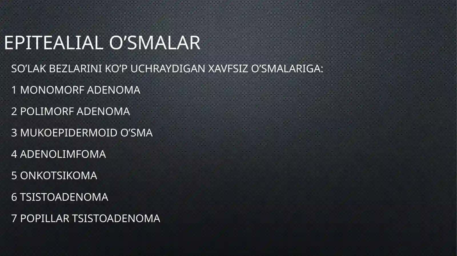 SO’LAK BEZI O’SMALARI 4