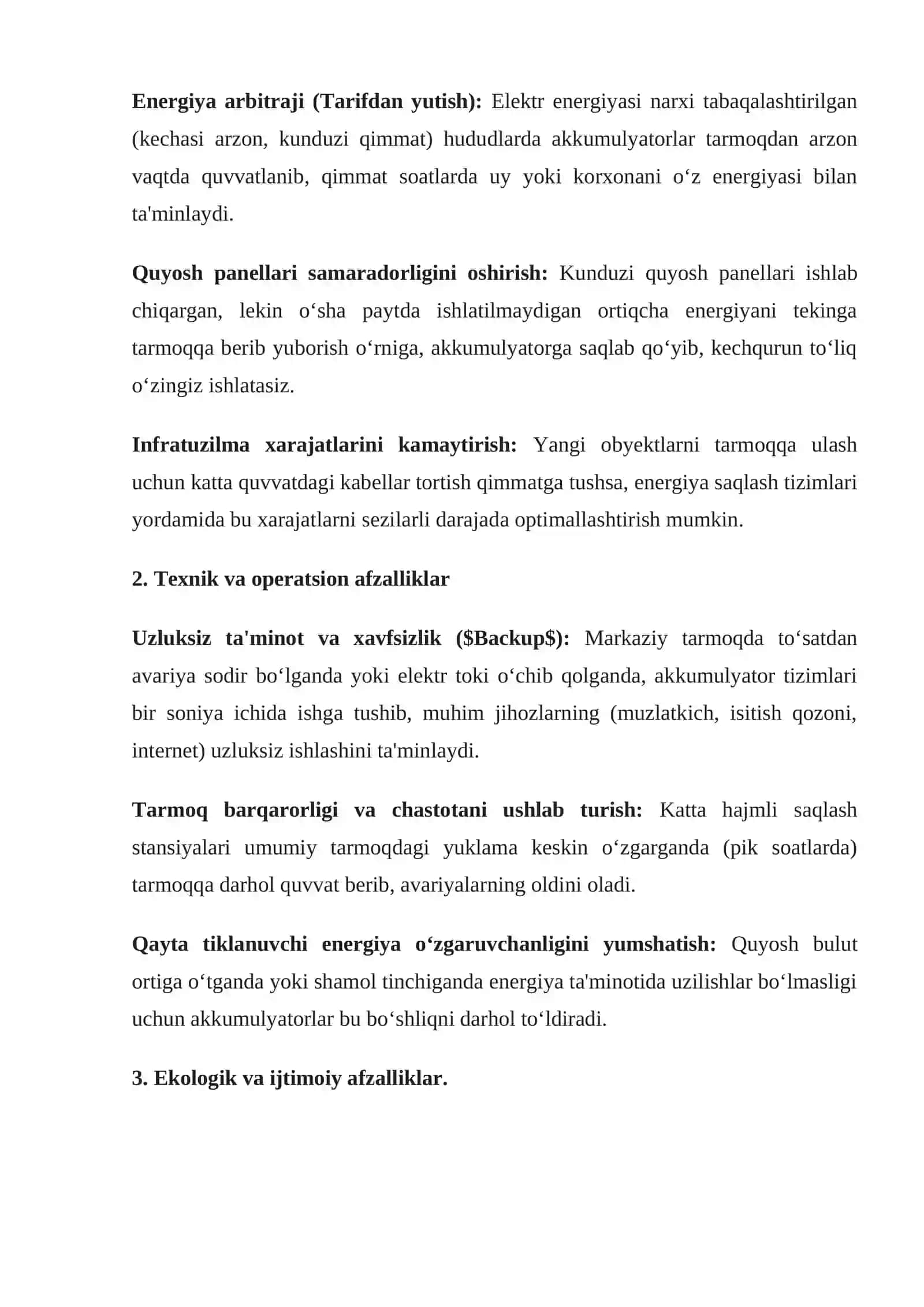 Energiya saqlash tizimlari (akkumulyatorlar) 4