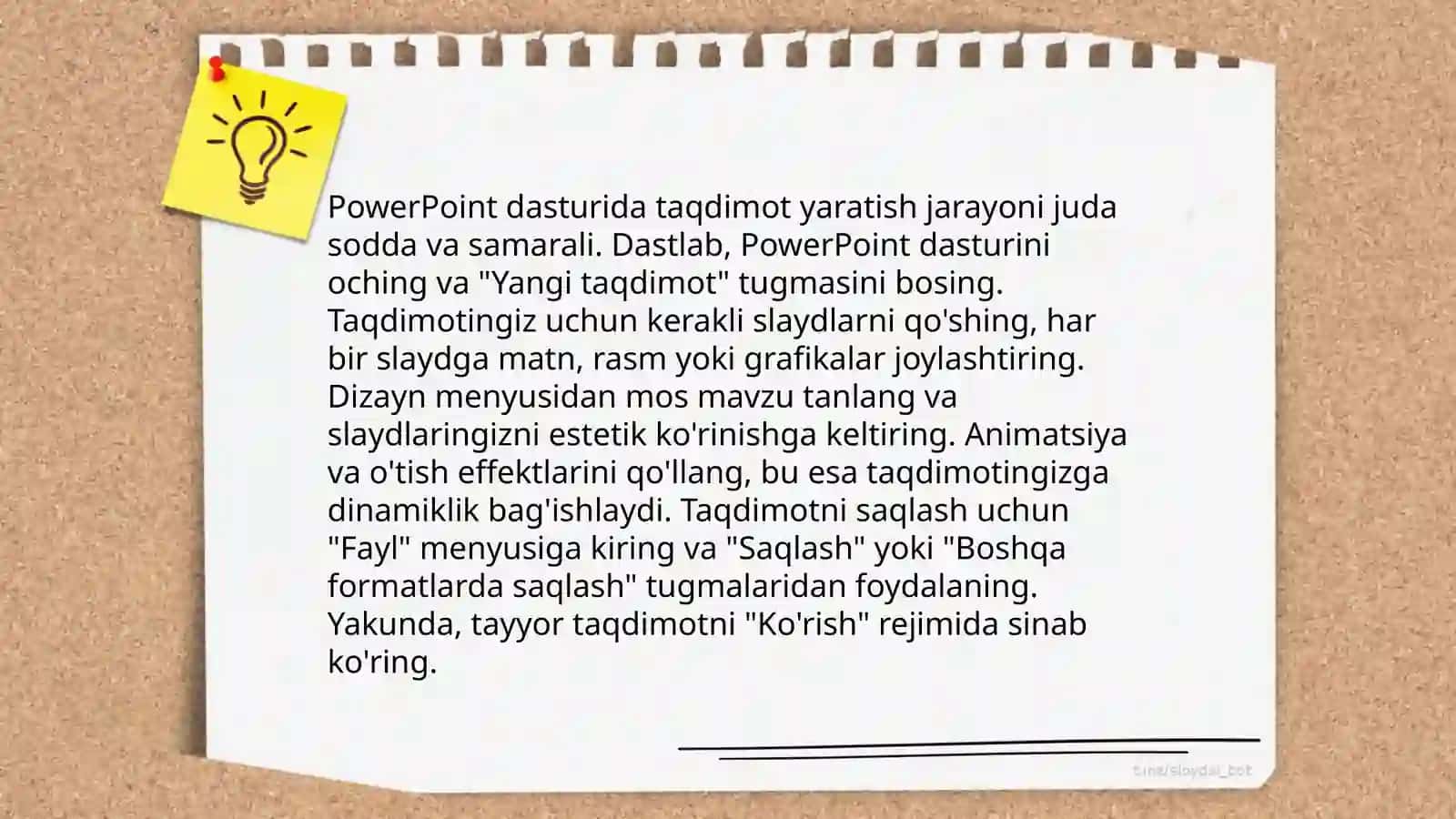Taqdimot yaratuvchi dasturlar bilan ishlash 4