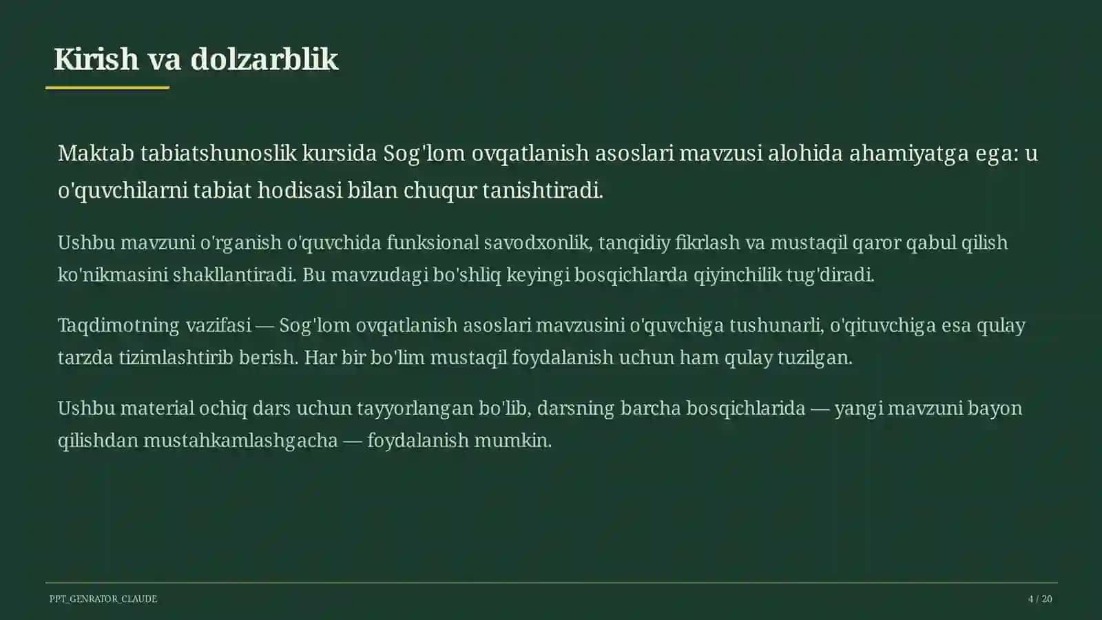 Sog'lom ovqatlanish asoslari (3-sinf) 4
