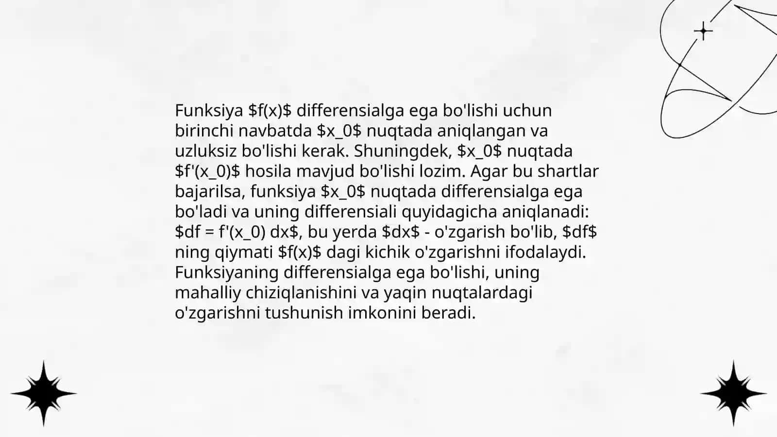 Funksiyaning differensiyali 4