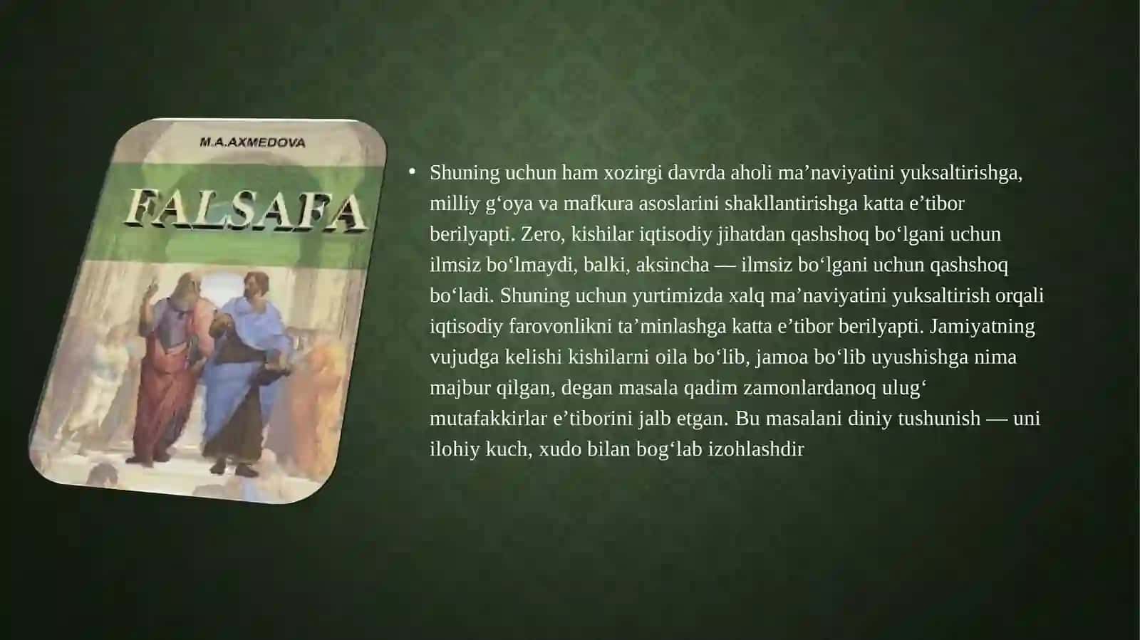 Jamiyat va inson falsafasi 4