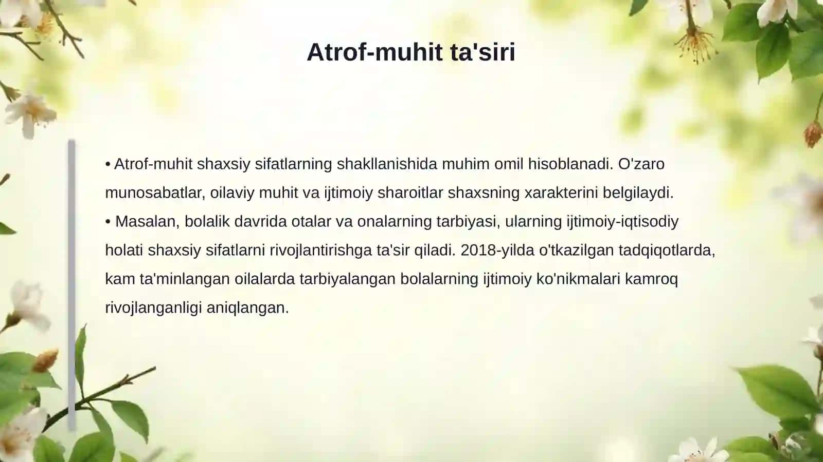 Shaxsiy sifatlarning rivojlanish maxanizmlari 4