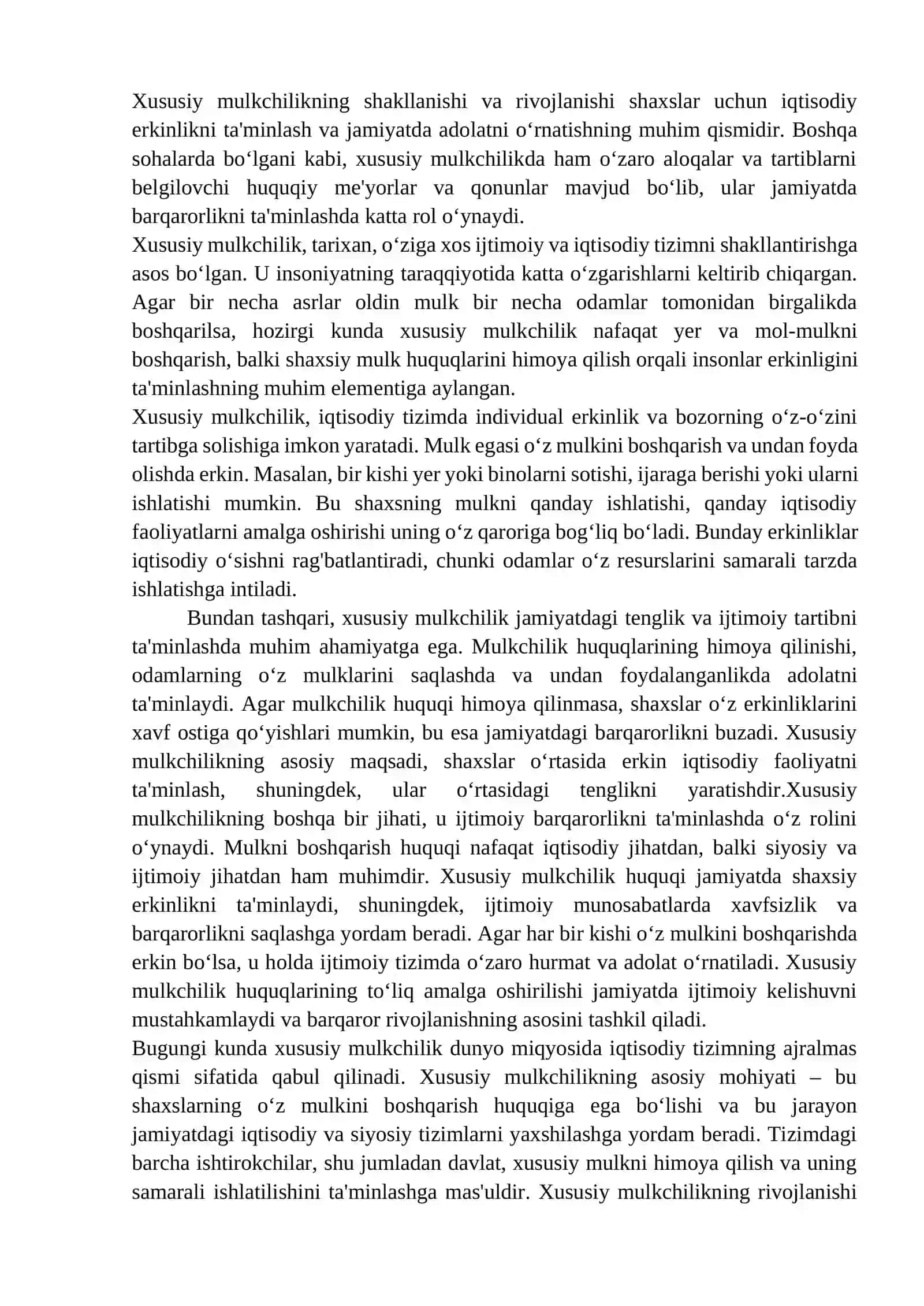 Xususiy mulkchilik va uning vujudga kelishi 4