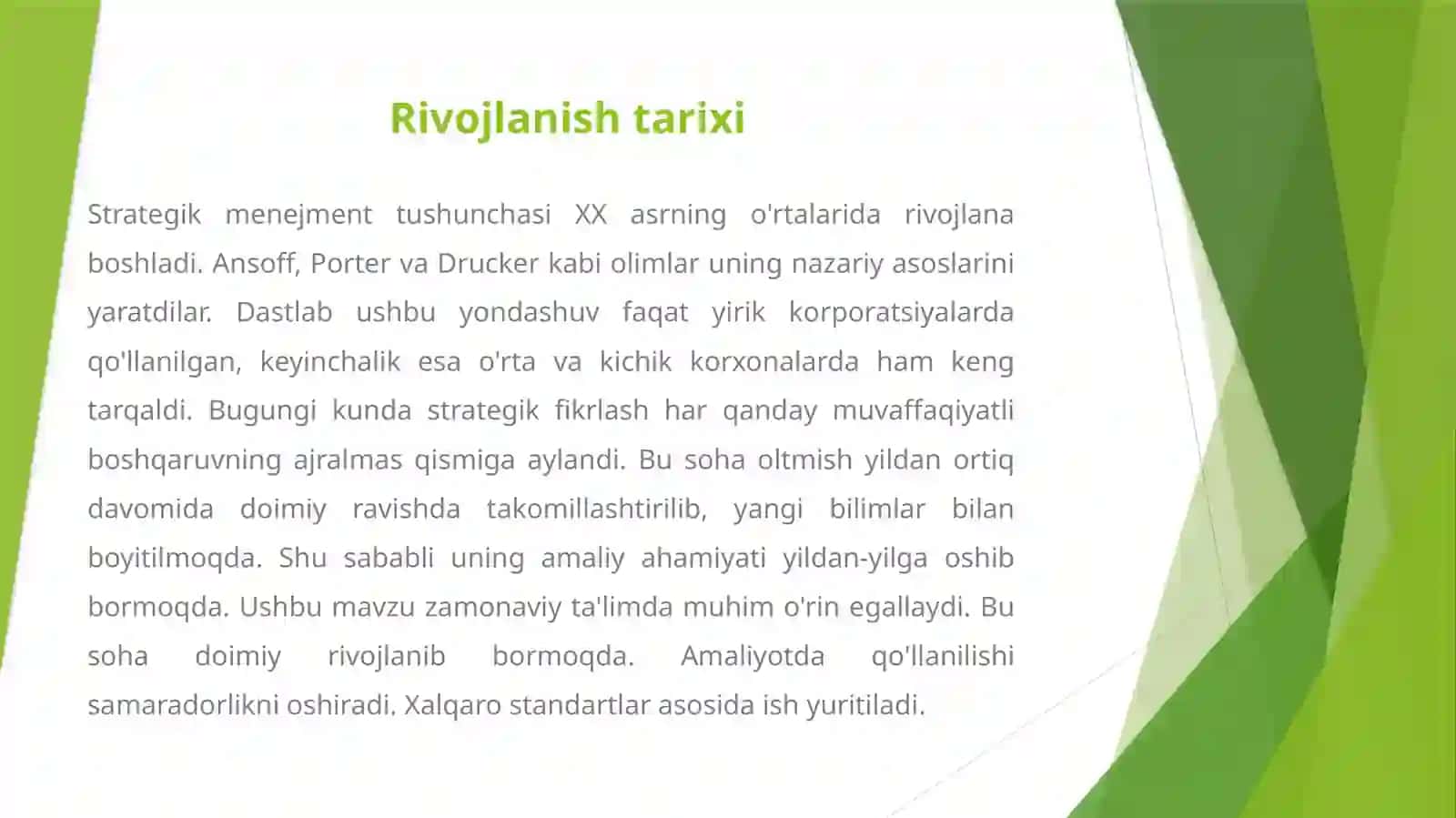 Strategik Menejmentning O'rni 4