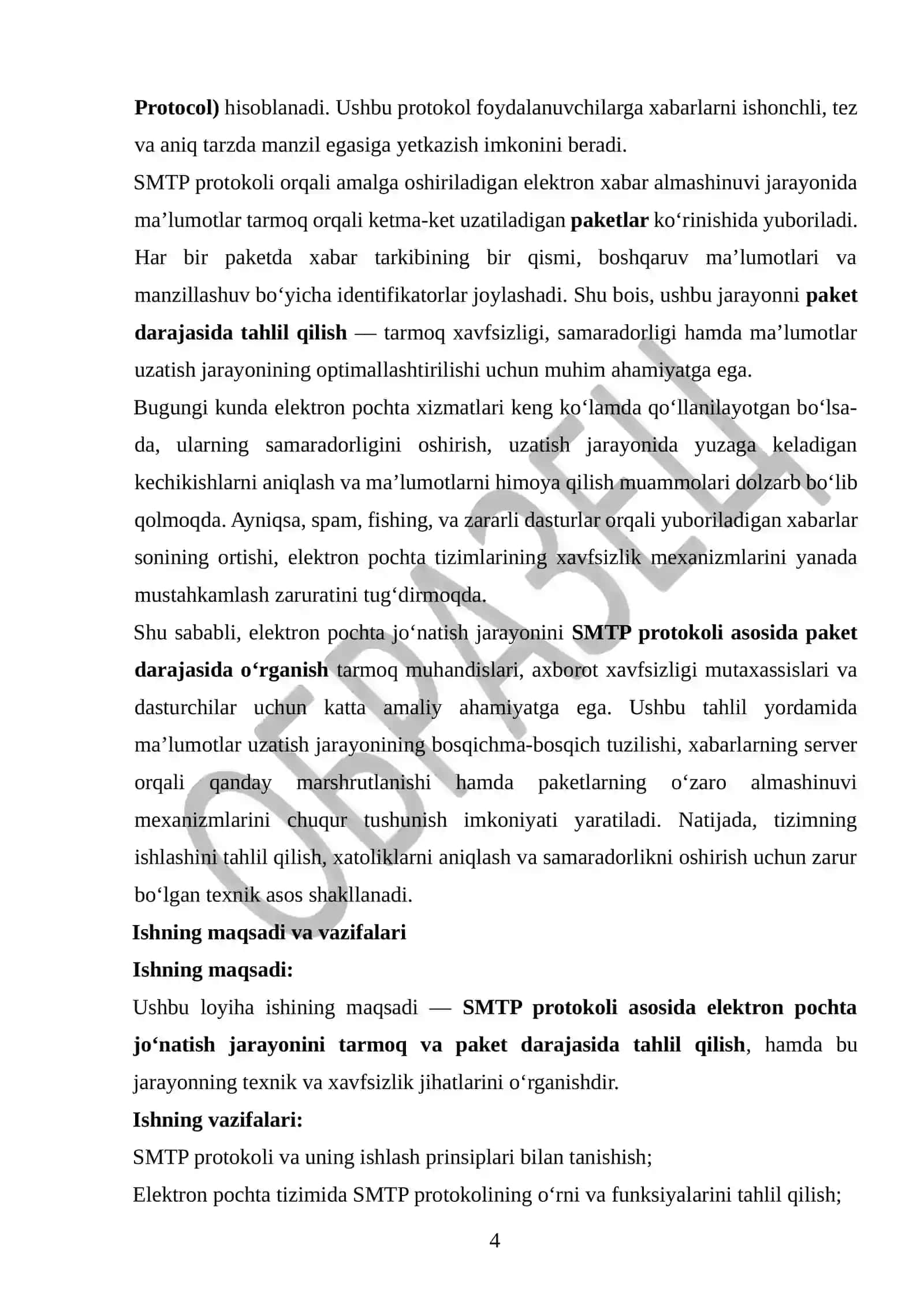 SMTP protokoli asosida elektron pochta jo‘natish jarayonini paket darajasida tahlil qilish 4