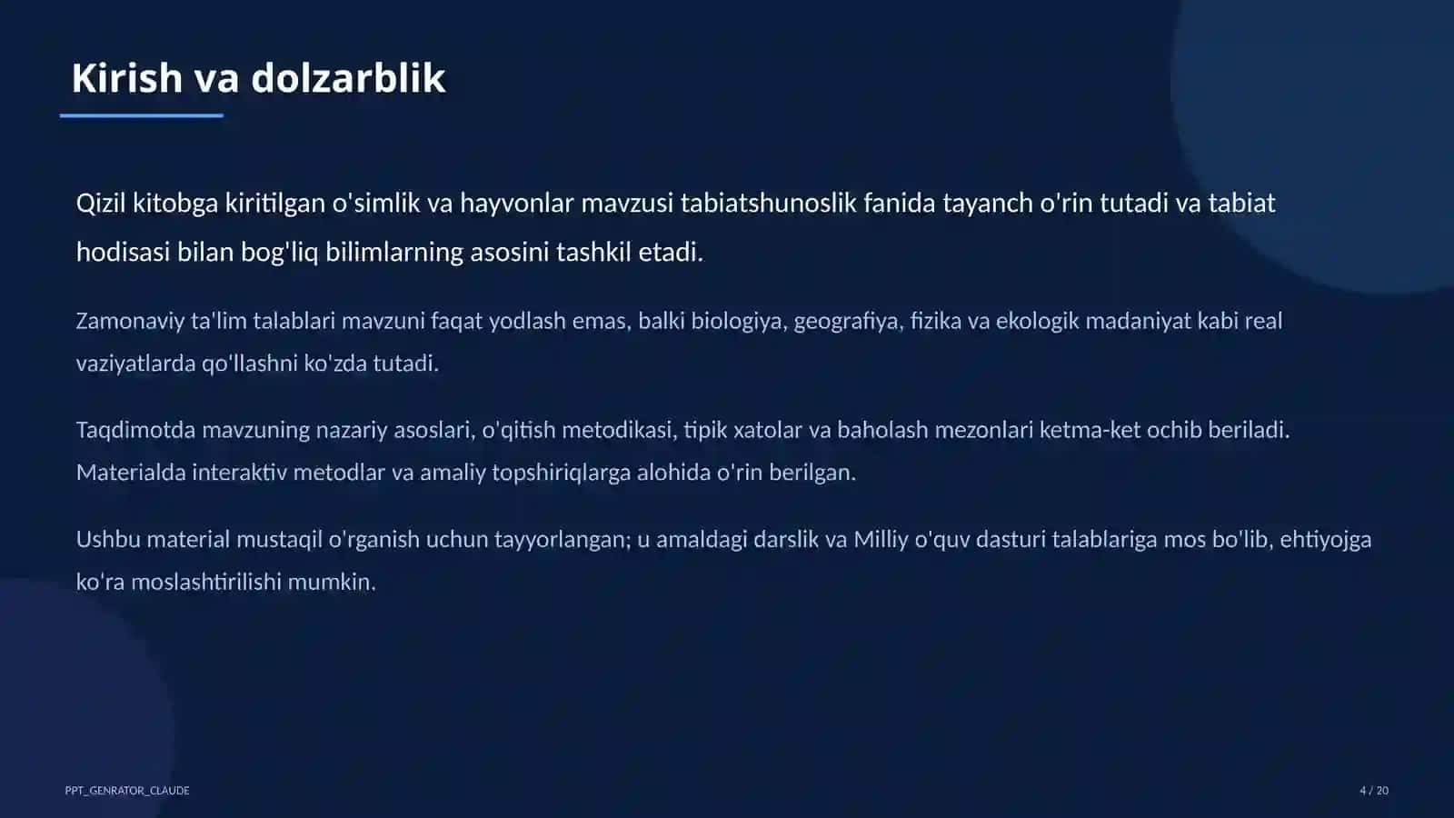 Qizil kitobga kiritilgan o'simlik va hayvonlar (4-sinf) 4