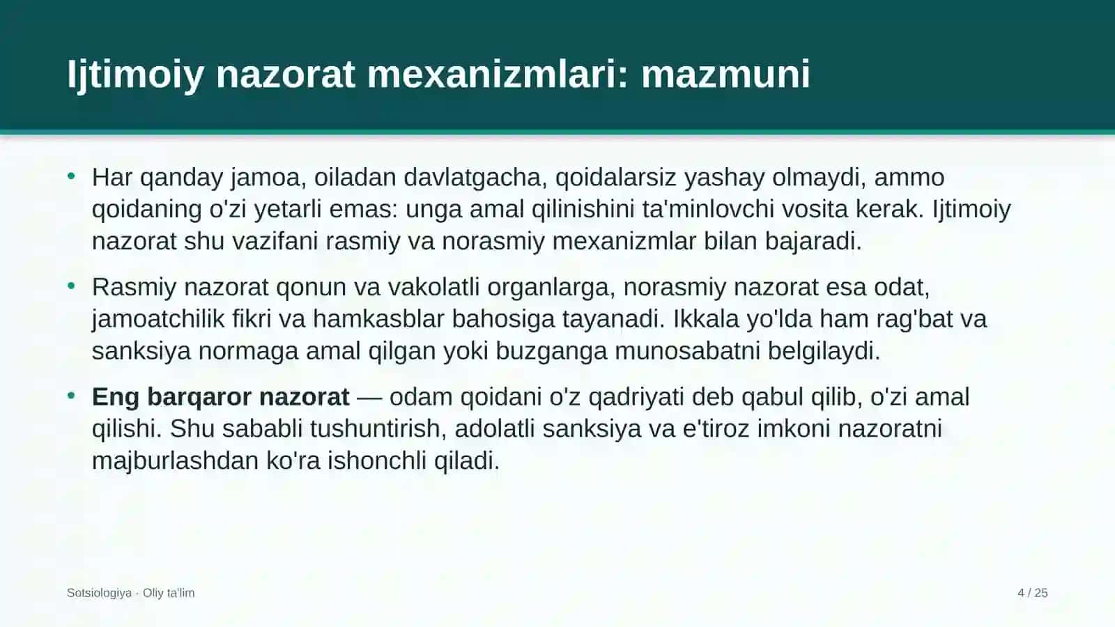 Hamshiralik ishida ijtimoiy nazorat mexanizmlari 4