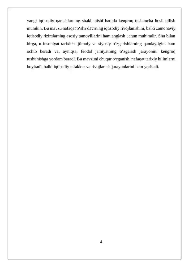 Feodal jamiyatning asosiy iqtisodiy tushunchalari va prinsiplari 4