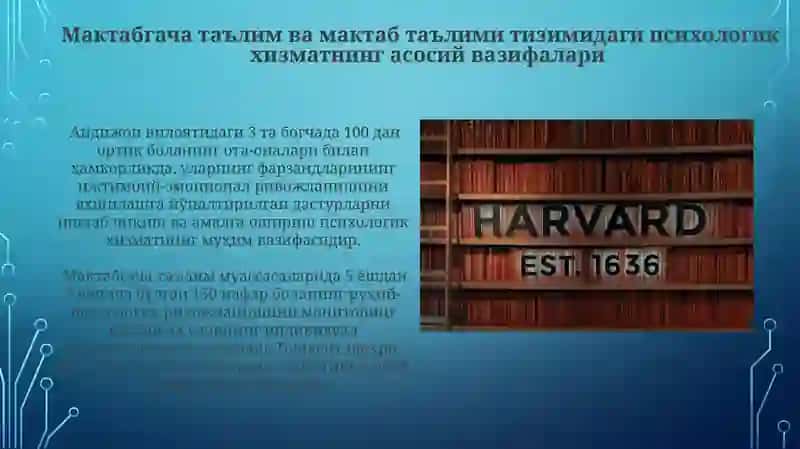 Maktabgacha va maktab taʼlimi tizimida psixologik xizmatning asosiy vazifalari 4