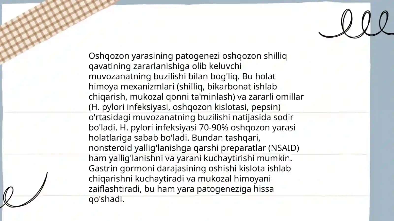 Oshqozon yarasi kasalligi:etiologiyasi va patogenezidagi zamonaviy aspektlar 4