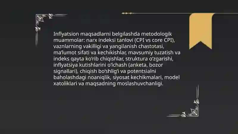 Oʻzbekistonda inflyatsion targetlash siyosatini amalga oshirish muammolari va yoʻnalishlari 4